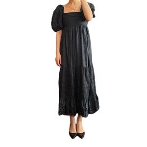 Abercrombie and Fitch Women’s The Emerson Eyelet Black Sundress Size XS Petite